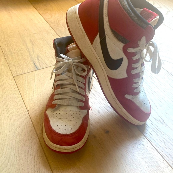Nike Shoes - NIKE AIR JORDAN’S red, white with black swoosh